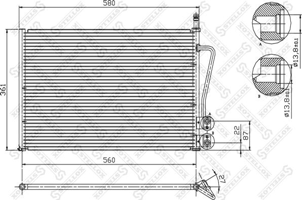Stellox 10-45020-SX - Конденсатор кондиционера omsk.autopolka.ru