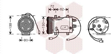 Van Wezel 0300K003 - Компрессор кондиционера omsk.autopolka.ru