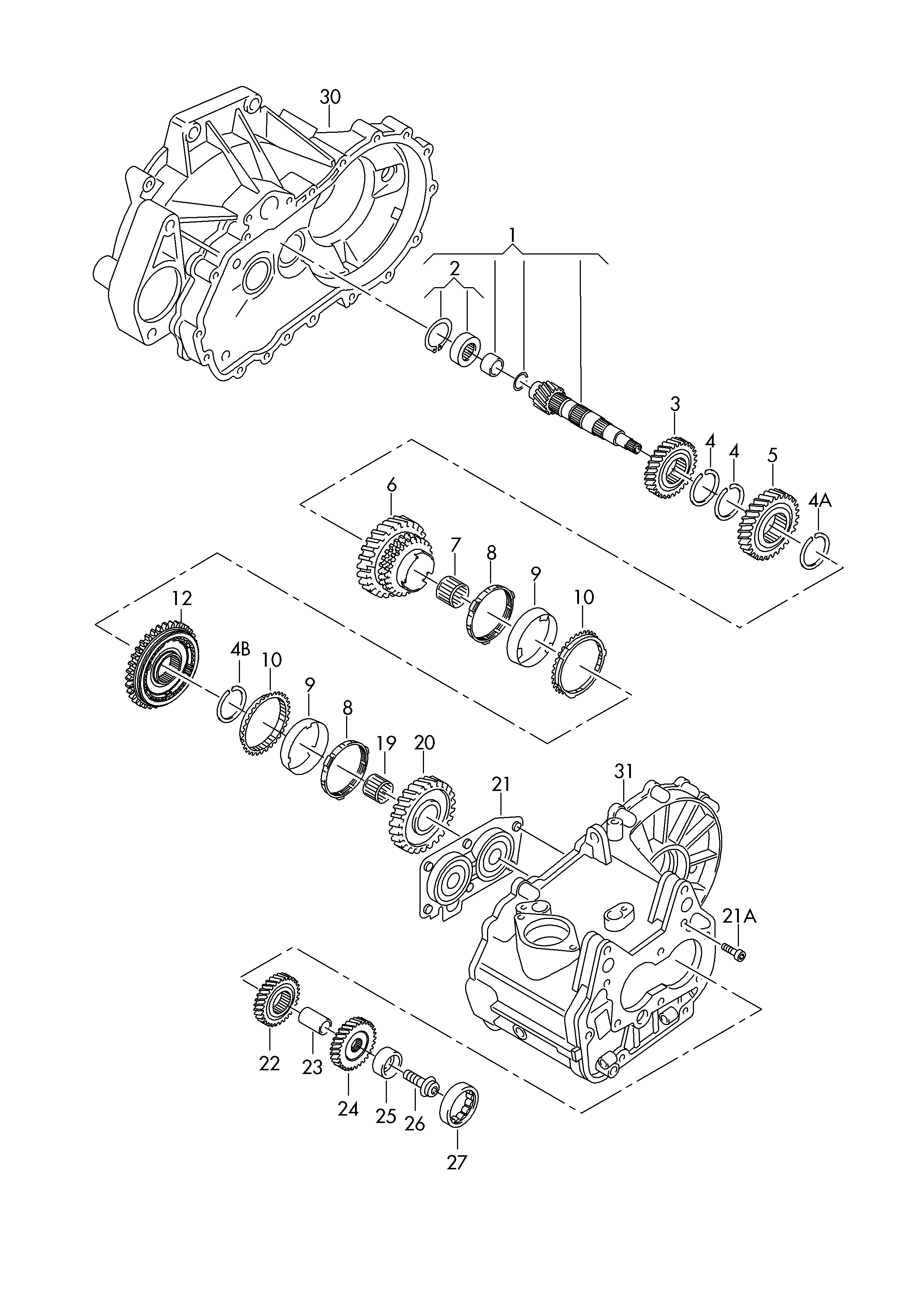 VAG 0AJ 311 206 E - mounting with groofed ball bearing omsk.autopolka.ru